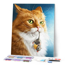 Cargar imagen en el visor de la galería, Diamond Painting - Gato y su ratón