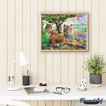 Cargar imagen en el visor de la galería, Diamond Painting - Pareja de tigres
