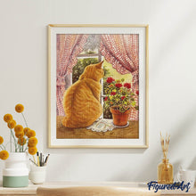 Cargar imagen en el visor de la galería, Diamond Painting - Gato mirando por la ventana