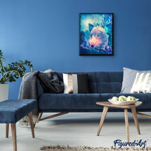 Cargar imagen en el visor de la galería, Diamond Painting - Pequeño gato curioso y flor mágica