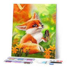 Cargar imagen en el visor de la galería, Punto de Cruz Diamante - Diamond Painting - Mariposa 40x50cm con bastidor montado