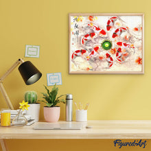 Cargar imagen en el visor de la galería, Diamond Painting - Estanque de carpas Koi