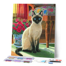Cargar imagen en el visor de la galería, Diamond Painting - Gato con ojos azules