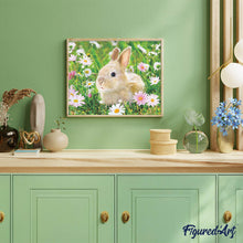 Cargar imagen en el visor de la galería, Diamond Painting - Conejo y margaritas