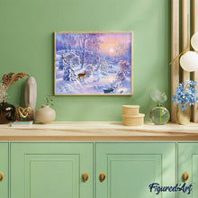 Cargar imagen en el visor de la galería, Diamond Painting - Ciervo en invierno