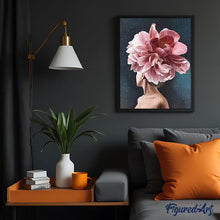 Cargar imagen en el visor de la galería, Diamond Painting - Mujer y flor grande