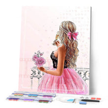 Cargar imagen en el visor de la galería, Diamond Painting - Mujer y su copa de champán