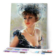 Cargar imagen en el visor de la galería, Diamond Painting - Elegancia en Negro