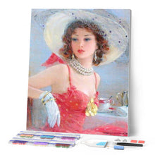 Cargar imagen en el visor de la galería, Diamond Painting - Elegancia en Rojo