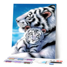 Cargar imagen en el visor de la galería, Diamond Painting - Familia de tigres blancos