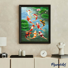 Cargar imagen en el visor de la galería, Diamond Painting - Carpas Koi en el estanque