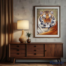 Cargar imagen en el visor de la galería, Punto de Cruz Diamante - Diamond Painting - Ojo de Tigre 40x50cm con bastidor montado