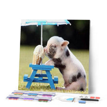 Cargar imagen en el visor de la galería, Punto De Cruz Diamante - Punto De Cruz Diamante - Cerdo Y Hielo - Figuredart - Mascotas Punto De Cruz Diamante Animales