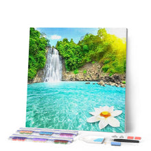 Cargar imagen en el visor de la galería, Punto De Cruz Diamante - Punto De Cruz Diamante - Laguna Y Cascada - Figuredart - Paisajes Punto De Cruz Diamante Paisajes