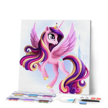 Cargar imagen en el visor de la galería, Punto De Cruz Diamante - Punto De Cruz Diamante - Unicornio De Dibujos Animados - Figuredart - Cine Niños Punto De Cruz Diamante Infantil