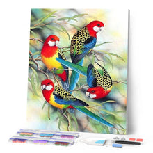 Cargar imagen en el visor de la galería, Punto De Cruz Diamante - Punto De Cruz Diamante - Loros En La Rama - Figuredart - Loros Mascotas Punto De Cruz Diamante Animales Pájaros