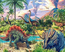 Cargar imagen en el visor de la galería, Punto De Cruz Diamante - Punto De Cruz Diamante - Los Dinosaurios 2 - Figuredart - Dinosaurios Mascotas Punto De Cruz Diamante Animales
