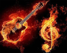 Cargar imagen en el visor de la galería, Punto De Cruz Diamante - Punto De Cruz Diamante - Fuego Música - Figuredart - Música Punto De Cruz Diamante Romanticismo Romántico