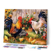 Cargar imagen en el visor de la galería, Punto De Cruz Diamante - Punto De Cruz Diamante - Gallos La Granja - Figuredart - Mascotas Punto De Cruz Diamante Animales