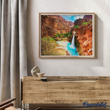 Cargar imagen en el visor de la galería, Punto De Cruz Diamante - Punto De Cruz Diamante - Cascada En El Desierto - Figuredart - Paisajes Punto De Cruz Diamante Paisajes