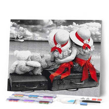 Cargar imagen en el visor de la galería, Punto de Cruz Diamante - Diamond Painting - Parejas lindo 40x50cm con bastidor montado