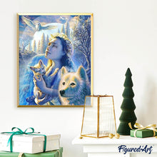 Cargar imagen en el visor de la galería, Punto De Cruz Diamante - Punto De Cruz Diamante - Princesa De Animales - Figuredart - Mascotas Punto De Cruz Diamante Animales