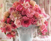 Cargar imagen en el visor de la galería, Punto De Cruz Diamante - Punto De Cruz Diamante - Gran Ramo De Rosas - Figuredart - Flores Punto De Cruz Diamante Flores