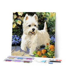 Cargar imagen en el visor de la galería, Punto De Cruz Diamante - Punto De Cruz Diamante - Perro Westie - Figuredart - Mascotas Perros Punto De Cruz Diamante Animales