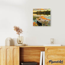 Cargar imagen en el visor de la galería, Punto De Cruz Diamante - Punto De Cruz Diamante - Barco En El Lago - Figuredart - Punto De Cruz Diamante Barcos
