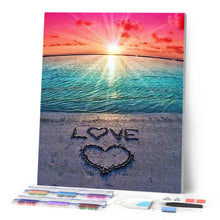 Cargar imagen en el visor de la galería, Punto De Cruz Diamante - Punto De Cruz Diamante - Amor En La Arena - Figuredart - Paisajes Punto De Cruz Diamante Paisajes
