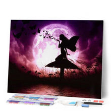 Cargar imagen en el visor de la galería, Punto De Cruz Diamante - Punto De Cruz Diamante - Hada Y Luna Llena - Figuredart - Punto De Cruz Diamante Romanticismo Romántico