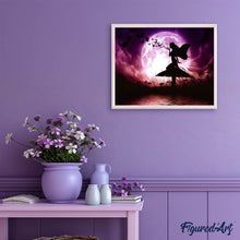 Cargar imagen en el visor de la galería, Punto De Cruz Diamante - Punto De Cruz Diamante - Hada Y Luna Llena - Figuredart - Punto De Cruz Diamante Romanticismo Romántico
