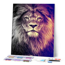 Cargar imagen en el visor de la galería, Punto De Cruz Diamante - Punto De Cruz Diamante - Gran Retrato Del León - Figuredart - Leones Mascotas Punto De Cruz Diamante Animales