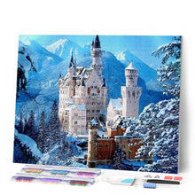 Cargar imagen en el visor de la galería, Punto De Cruz Diamante - Punto De Cruz Diamante - Casa En La Montaña - Figuredart - Castillos Montañas Paisajes Punto De Cruz Diamante