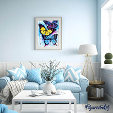 Cargar imagen en el visor de la galería, Punto De Cruz Diamante - Punto De Cruz Diamante - Mariposas - Figuredart - Mariposas Mascotas Punto De Cruz Diamante Animales