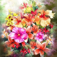 Cargar imagen en el visor de la galería, Punto De Cruz Diamante - Punto De Cruz Diamante - Color De Las Flores - Figuredart - Flores Punto De Cruz Diamante Flores