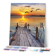 Cargar imagen en el visor de la galería, Punto De Cruz Diamante - Punto De Cruz Diamante - Base En El Lago - Figuredart - Paisajes Punto De Cruz Diamante Paisajes