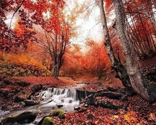 Cargar imagen en el visor de la galería, Punto De Cruz Diamante - Punto De Cruz Diamante - Ríos En El Bosque En Otoño - Figuredart - Paisajes Punto De Cruz Diamante Paisajes