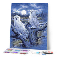 Cargar imagen en el visor de la galería, Punto De Cruz Diamante - Punto De Cruz Diamante - Búhos Y La Luna - Figuredart - Búhos Y Lechuzas Mascotas Punto De Cruz Diamante Animales