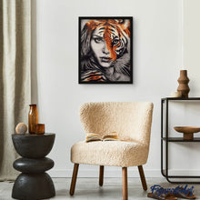 Cargar imagen en el visor de la galería, Punto De Cruz Diamante - Punto De Cruz Diamante - Mujer Tigre - Figuredart - Mascotas Punto De Cruz Diamante Animales Tigres