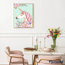 Cargar imagen en el visor de la galería, Punto De Cruz Diamante - Punto De Cruz Diamante - Dibujo Del Unicornio - Figuredart - Mascotas Punto De Cruz Diamante Animales Unicornios