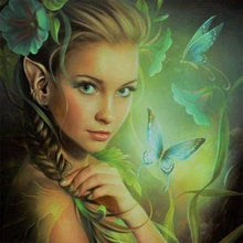 Cargar imagen en el visor de la galería, Punto De Cruz Diamante - Punto De Cruz Diamante - Diosa Y Mariposas - Figuredart - Mariposas Punto De Cruz Diamante Romanticismo Romántico
