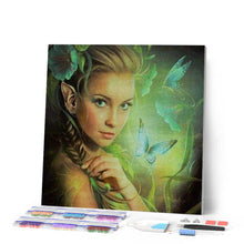 Cargar imagen en el visor de la galería, Punto De Cruz Diamante - Punto De Cruz Diamante - Diosa Y Mariposas - Figuredart - Mariposas Punto De Cruz Diamante Romanticismo Romántico
