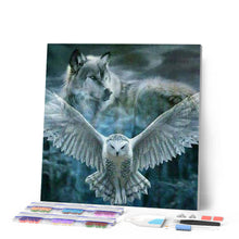 Cargar imagen en el visor de la galería, Punto De Cruz Diamante - Punto De Cruz Diamante - Lobo Y Búho - Figuredart - Búhos Y Lechuzas Mascotas Punto De Cruz Diamante Animales