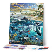 Cargar imagen en el visor de la galería, Punto De Cruz Diamante - Punto De Cruz Diamante - Peces Y Delfines - Figuredart - Delfines Mascotas Peces Punto De Cruz Diamante Animales