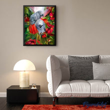 Cargar imagen en el visor de la galería, Punto De Cruz Diamante - Punto De Cruz Diamante - Rojo Y Gris Loros - Figuredart - Loros Mascotas Punto De Cruz Diamante Animales Pájaros