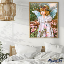 Cargar imagen en el visor de la galería, Punto De Cruz Diamante - Punto De Cruz Diamante - Ángel En El Jardín - Figuredart - Punto De Cruz Diamante Romanticismo Romántico