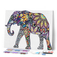 Cargar imagen en el visor de la galería, Punto De Cruz Diamante - Punto De Cruz Diamante - Pop Del Elefante - Figuredart - Arte Pop Elefantes Mascotas Punto De Cruz Diamante