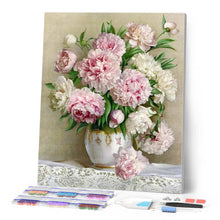Cargar imagen en el visor de la galería, Punto De Cruz Diamante - Punto De Cruz Diamante - Ramo De Peonías - Figuredart - Flores Punto De Cruz Diamante Flores