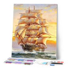 Cargar imagen en el visor de la galería, Punto De Cruz Diamante - Punto De Cruz Diamante - Galeón Fuera - Figuredart - Punto De Cruz Diamante Barcos